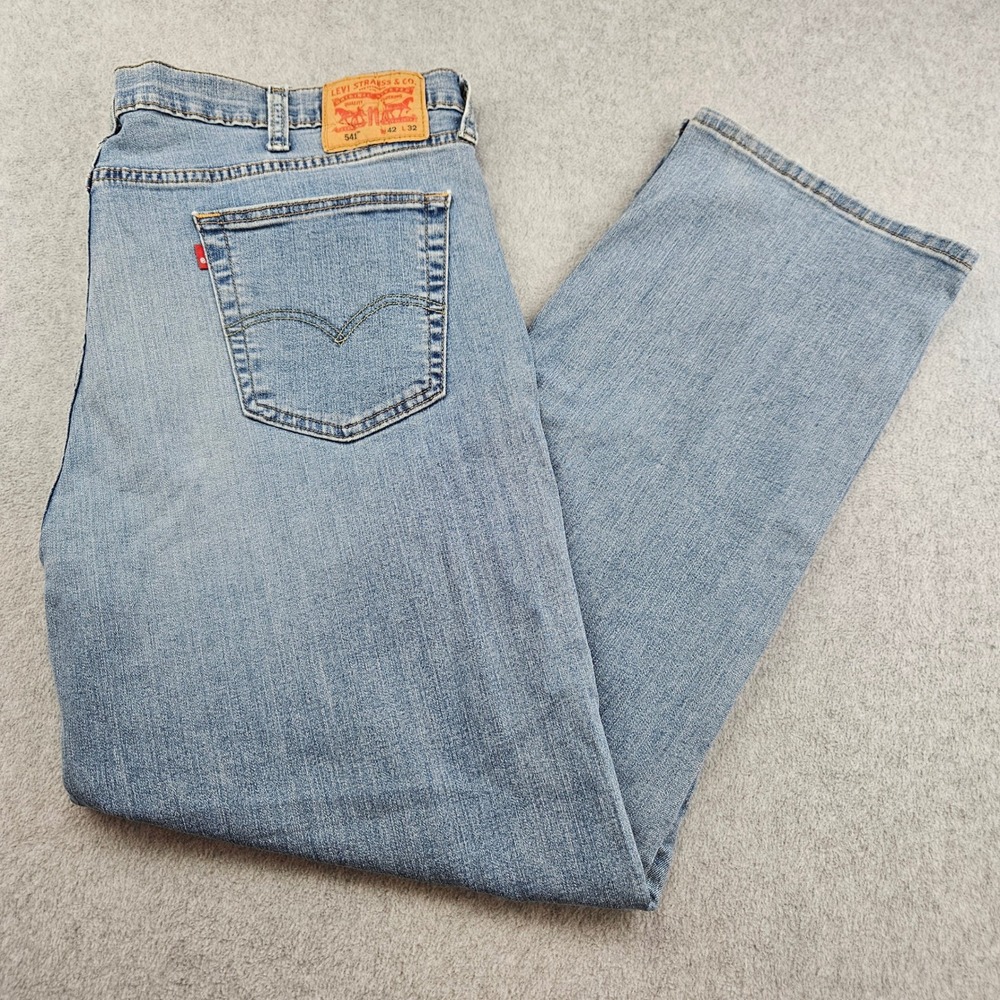 LEVIS Jeans Mens 42x32 Blue 541 Athletic Taper Denim Classic Casual Everyday